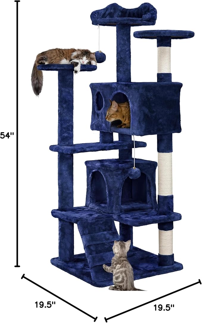 Yaheetech 54in Cat Tree Tower Condo Furniture Scratch Post - Image 10