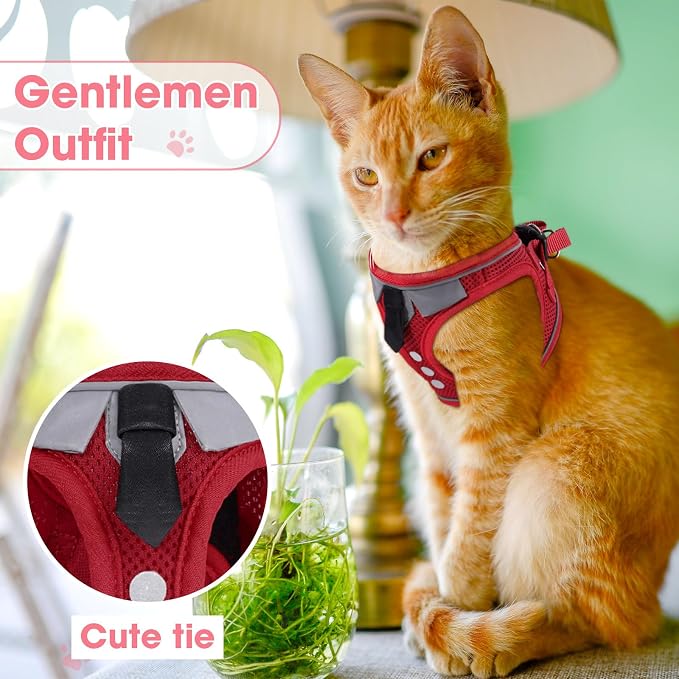 Cat Harness and Leash Set for Walking Escape Proof, Soft Adjustable Kitten - Image 8