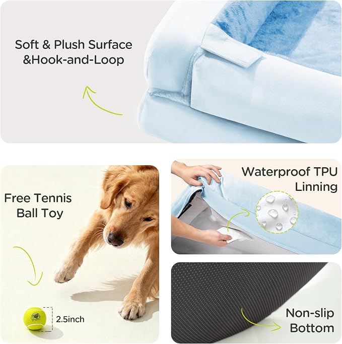 Orthopedic Dog Bed for Extra Large Dogs, XXL Waterproof Egg Crate Memory Foam - Image 6