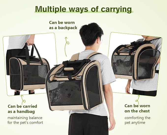 Pecute Cat Backpack with Widened Interior Space, Upgraded Dog Backpack Carrier - Image 4