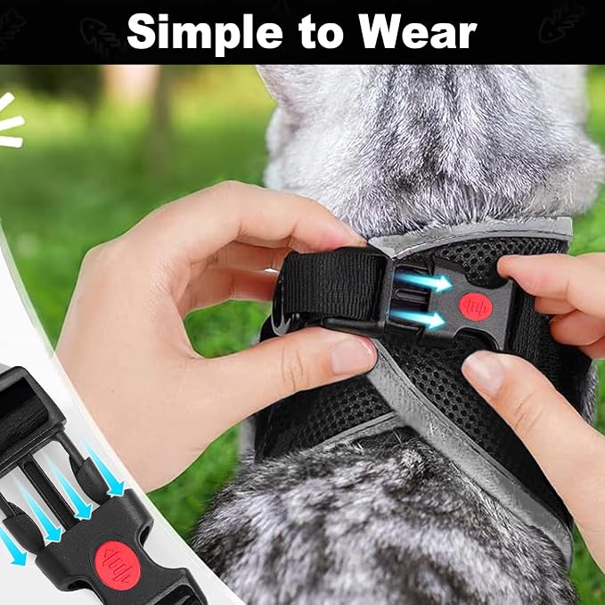 Cat Harness and Leash for Walking, Retractable Cat Harnesses and Leash Set - Image 4