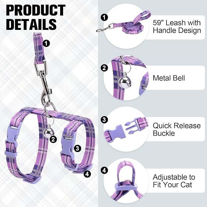 BEAUTYZOO Cat Harness and Leash Set Escape Proof - Image 3