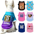 Custom Dog Shirt with Name Photo Text Logo Personalized Dog Pullover Shirts by Unknown
