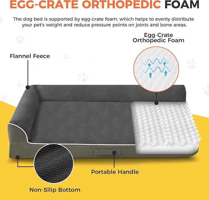Dog Bed Large Sized Dogs, XL Orthopedic Dog Bed - Image 2