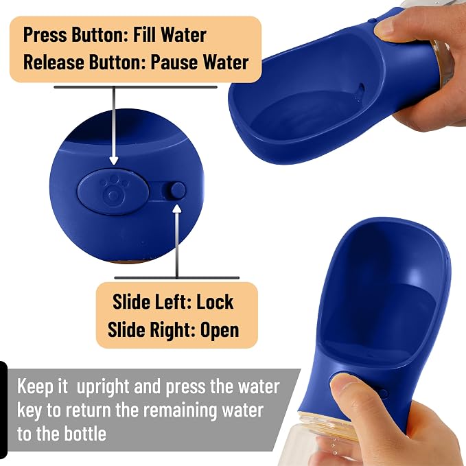 Mr. Pen Portable Dog Water Bottle, 19 oz, Travel Dog Water Bottle Dispenser - Image 2