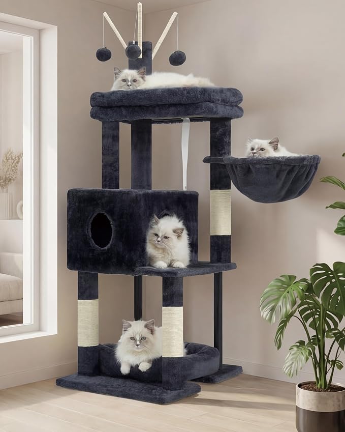 Heybly Cat Tree, 45.3-Inch Cat Tower by HEYBLY
