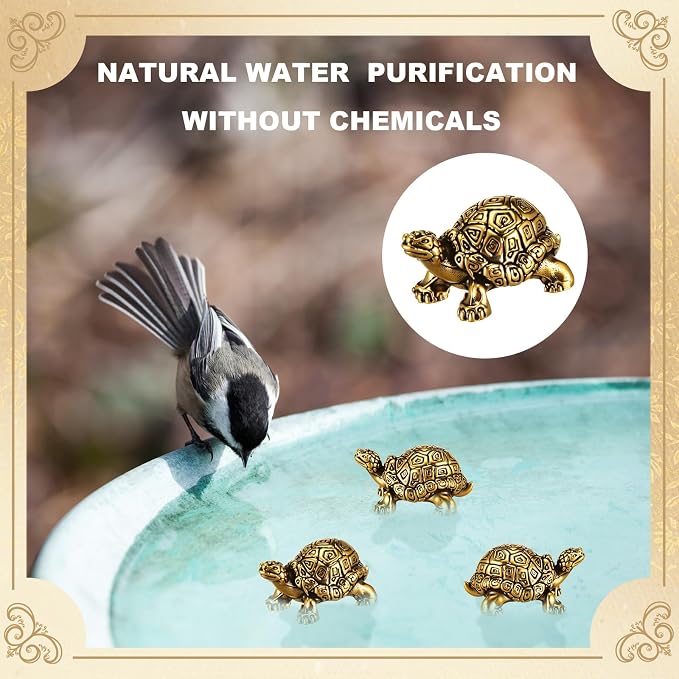 4 Pcs Mini Copper Bath Disk Ornaments Brass Bird Bath Purification Disks - Image 5