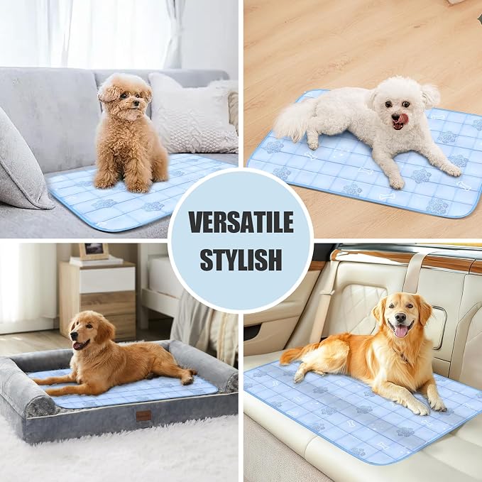 RIOGOO Dog Cooling Mat, Dog Blanket Washable, Cool Fabric & Internal Waterproof - Image 6