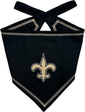 Pets First NFL New Orleans Saints TIE Bandana, Size Large/X-Large. Dog Bandana by PETSFIRST