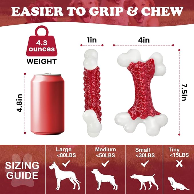 Tough Dog Toys, Dog Toys for Aggressive Chewers Large Breed, Aggressive Chew - Image 3