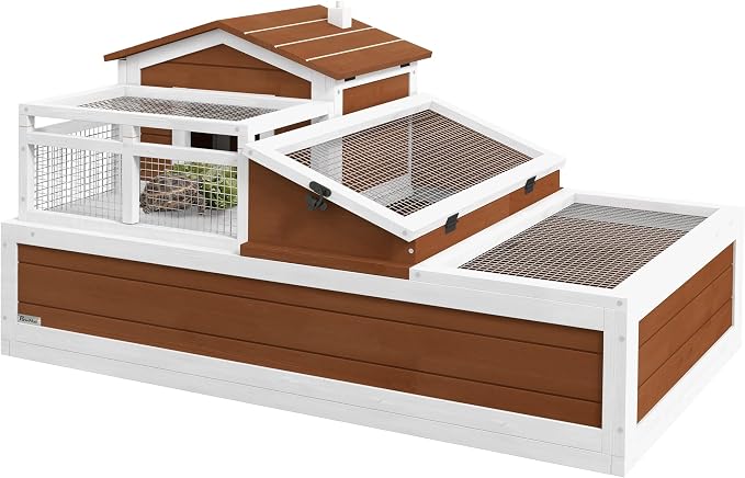 PawHut 3- Room Tortoise House Habitat by PawHut