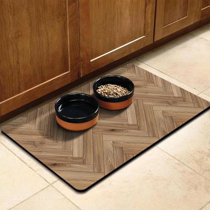 Pet Feeding Mat for Floors Waterproof Dog Mat for Food and Water Absorbent - Image 3