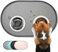 Dog Food Mat, 1/2 Inch Raised Edges Cat Feeding Mat by Conlun