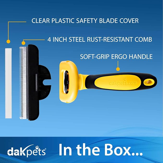 DakPets Stainless Steel Deshedding and Dematting Tool | Professional Pet - Image 8