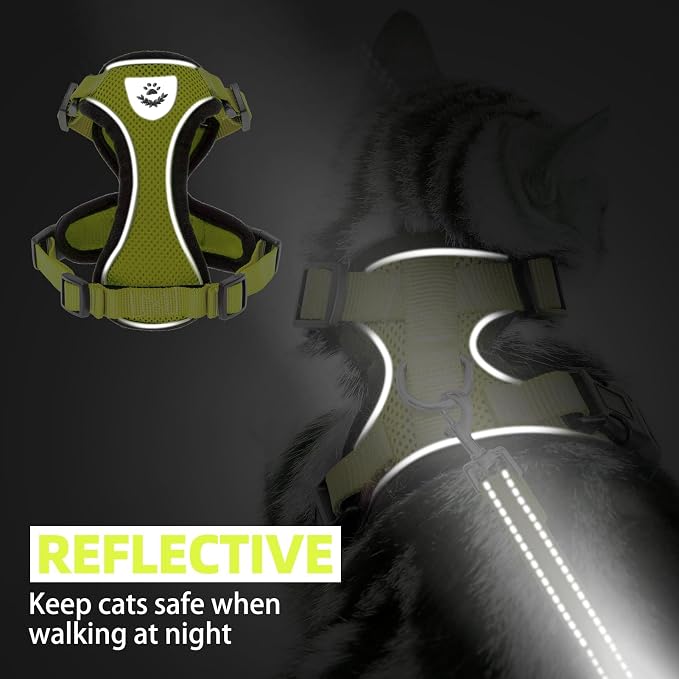 PUPTECK Cat Harness and Leash Set Escape Proof Reflective Cat Walking Harness - Image 6
