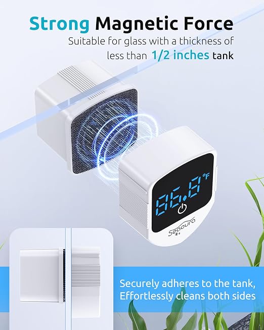 SEAOURA 2-in-1 Mini Aquarium Magnetic Cleaner - Image 3