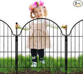 6 Panels No Dig Decorative Garden Fence, 25in x 12.2ft Animal Barrier Fencing by Blingluck