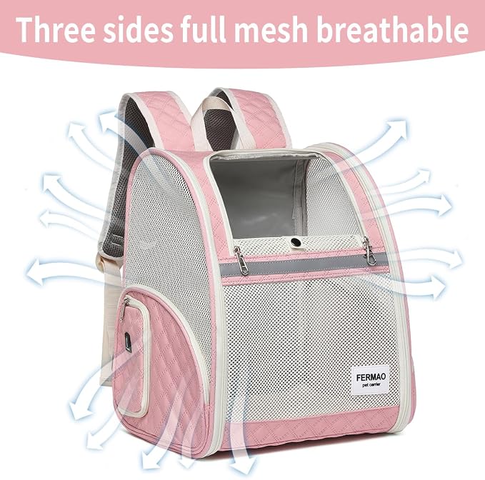 Cat Backpack Carrier for Small Dogs and Medium cat Puppy Kitten Bunny Pet - Image 2