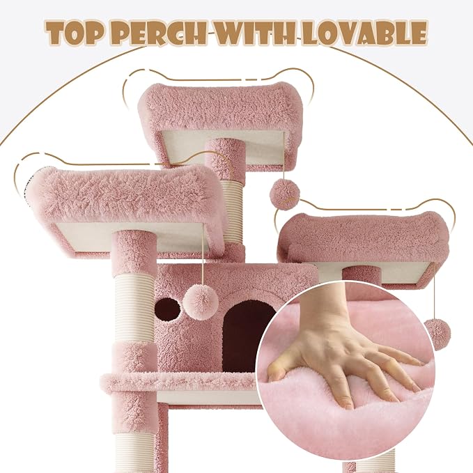 SHA CERLIN 81 Inches Extra Large Cat Tree - Image 4