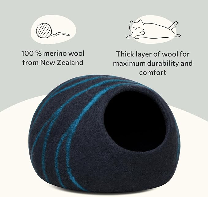 MEOWFIA Cat Cave – Premium Felt Cat Bed - Image 3