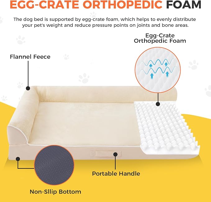 Dog Bed Large Sized Dogs, XL Orthopedic Dog Bed - Image 2
