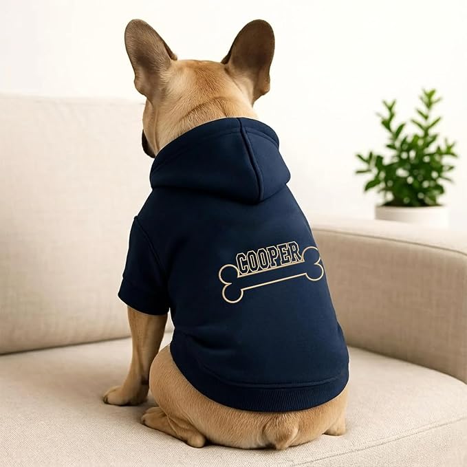 Noni Personalized Name Dog Hoodie, Embroidered Puppy Sweater - Image 2