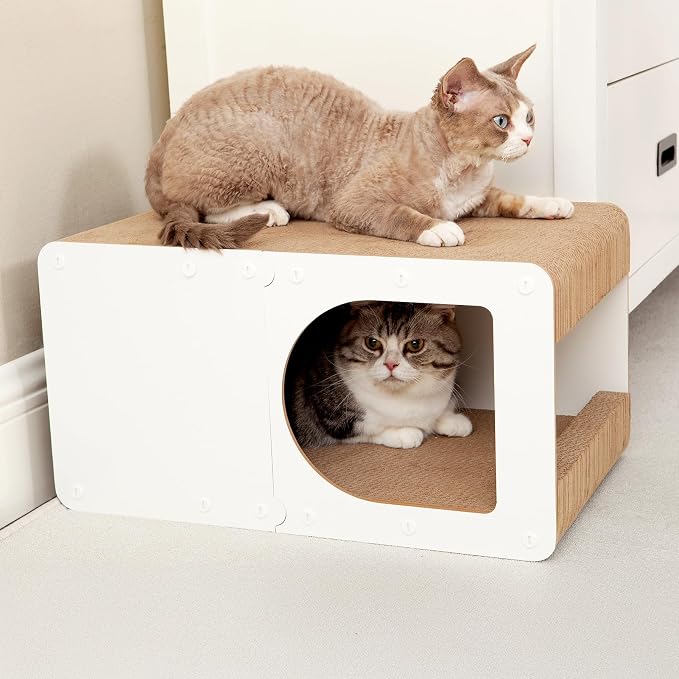 EHEYCIGA Cardboard Cat Scratcher House, 20-Inch Corrugated Cat Scratcher - Image 9