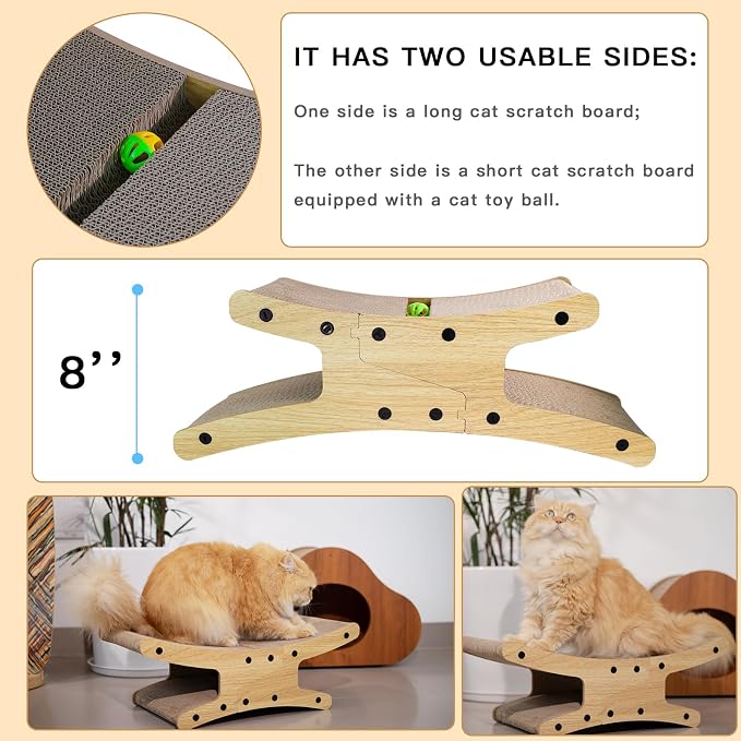 Reversible Cat Scratcher Bed, Large Scratching Board - Image 3
