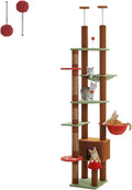 PETEPELA Floor to Ceiling Cat Tree, Adjustable 90.5''-100.4'' Cat Tower by PETEPELA