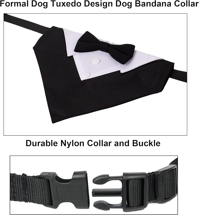 ADOGGYGO Formal Dog Tuxedo, Wedding Dog Collar - Image 4