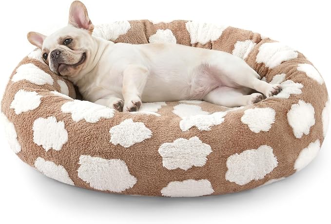 JOEJOY Donut Small Dog Bed, Round Cat Beds by JOEJOY
