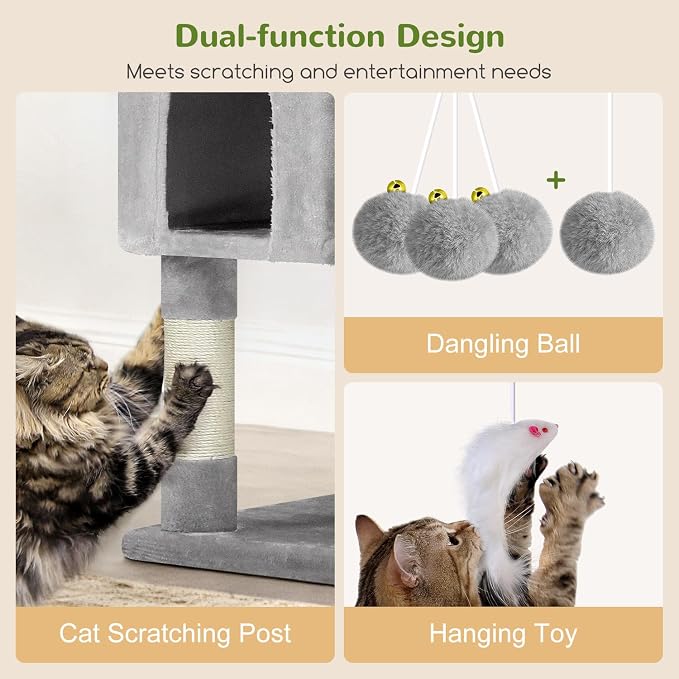 Globlazer Cat Trees and Towers for Multiple Adult Cats, 82-inch XXL Tall Cat - Image 6