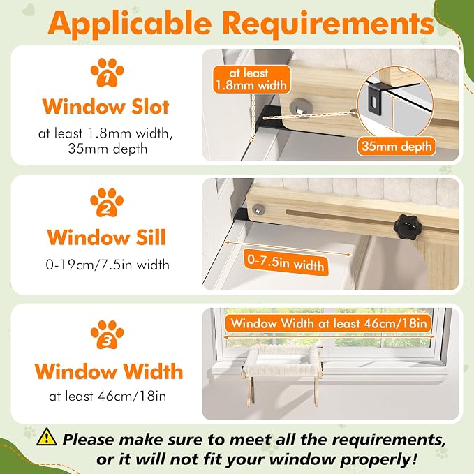 Cat Perch for Window XiaZ Cats Hammock Indoor Cat Bed for Window Adjustable - Image 7