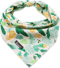 ARING PET Summer Dog Bandanas, Autumn Leaf Floral Kerchief Triangle Bibs Scarf by ARINGPET