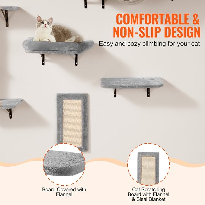VEVOR Wall Mounted Cat Shelves, Perches - Image 5