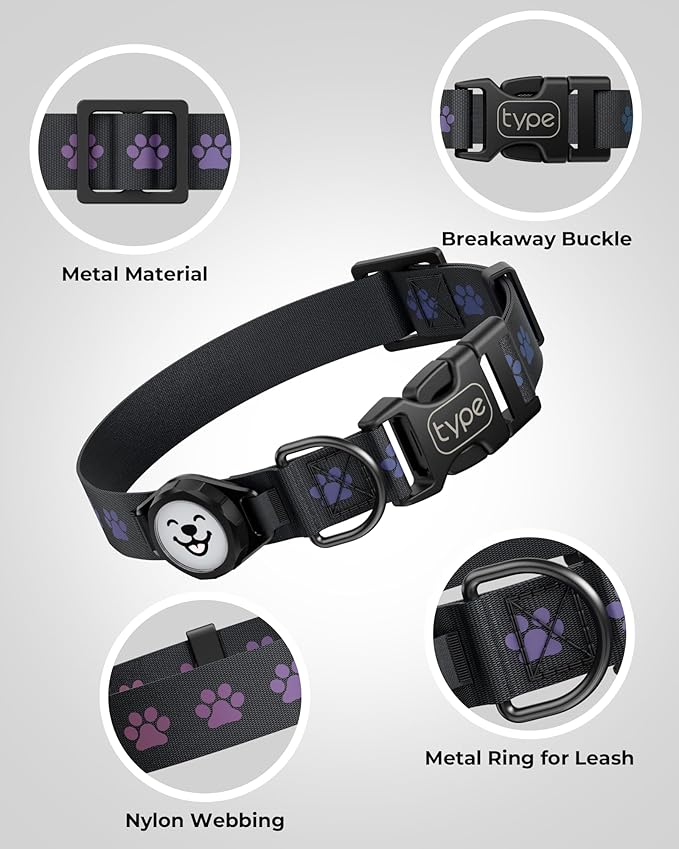 Dog Collar with Airtag Holder, IP67 Waterproof Reflective AirTag Dog Collars - Image 5