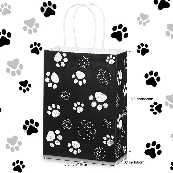 Blulu 20 Pcs Puppy Dog Paw Gift Bags - Image 2