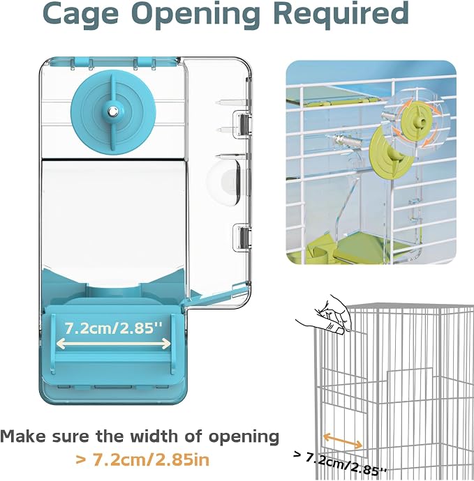 Automatic Bird Feeder, No Mess Bird Cage Feeder - Image 4