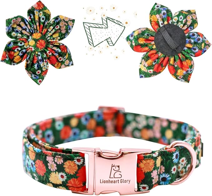 Lionheart Glory Cute Floral Pattern Pet Collar - Image 2