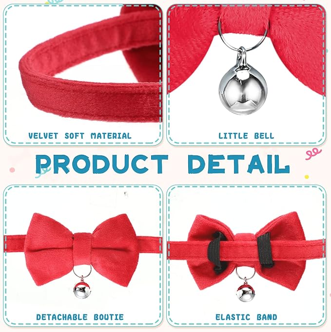 Yahenda 10 Pieces Cat Bowtie Collars - Image 2