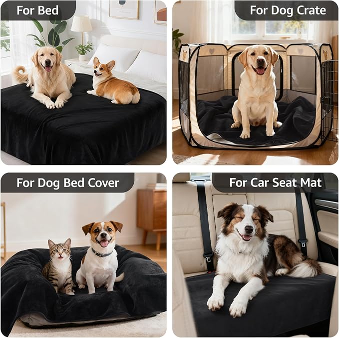 LOOBANI Waterproof Dog Blanket for Couch: Reversible Flannel Bed Blanket for - Image 5