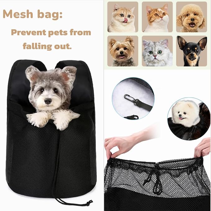 Dog Front Carrier Backpack, Ventilated Mesh Puppy Back Pack - Image 4