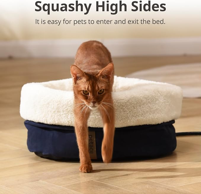Heated Cat Bed with Auto Shut Off Timer, 17.7" x 13.7" Adjustable Temperature - Image 7