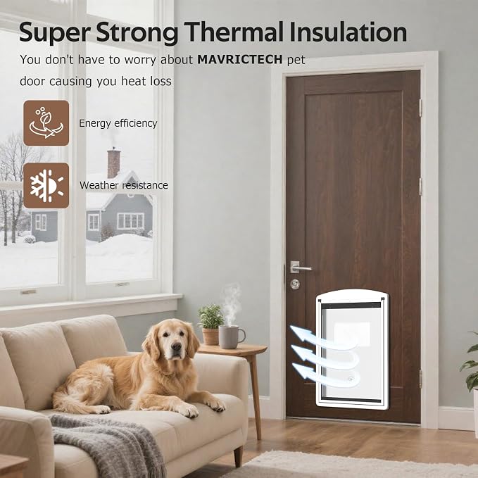 Large Dog Door for Door，Dog Door for Exterior Door Stainless Steel Frame - Image 6