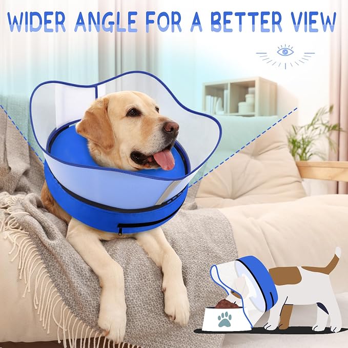 Supet Raised Inflatable Dog Cone Collar to Stop Licking, Soft Dog Cone - Image 4