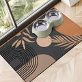 Dog Food Mats for Floors, Absorbent Dog Bowl Mat for Food and Water Dispenser by Cuslnox