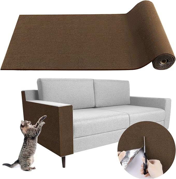 Climbing Cat Scratcher Mat Trimmable Cat Scratching Post Carpet 157.4’’x15.8’’ by LSGCQ