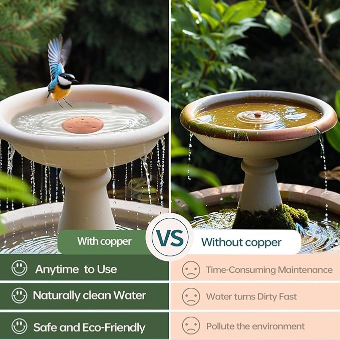 Bird Bath Copper Disk, Copper Bird Bath Purification Disk, Pure Copper Cleaning - Image 2