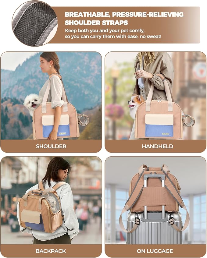 Expandable Cat & Small Dog Carrier Backpack, Soft-Sided Airline-Approved Pet - Image 6