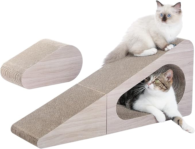 PAWZ Road Cat Scratcher, Triangle Cardboard Cat Scratcher 28.3” Large Scratch by PAWZRoad